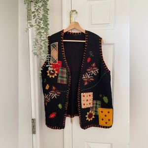 Fall Themed Embroidered vest